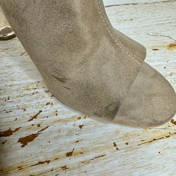 Zara Basic Collection Beige Vegan Clear Heeled Mules 7.5 - Picture 11 of 13